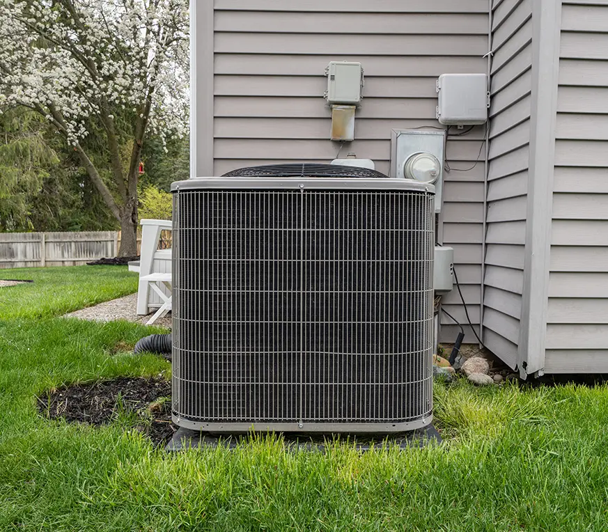 HVAC unit on the side of a house